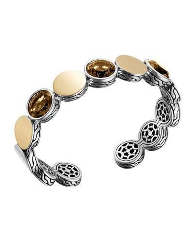 Batu Dot Triple Smoky Quartz-station Flex Cuff,
