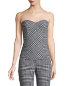 Peonia Bustier Picnic Plaid Top