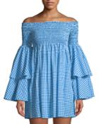 Appolonia Gingham Off-the-shoulder Dress