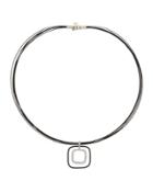 Multi-row Square Diamond Pendant Necklace