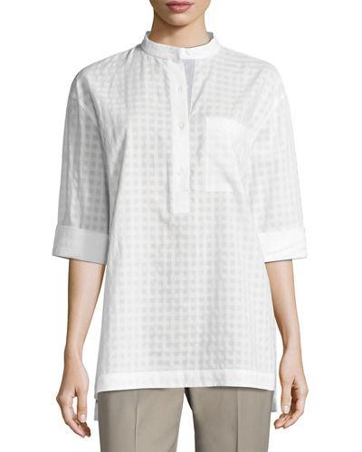 Cecilia Patterned Button Blouse