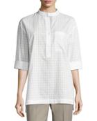 Cecilia Patterned Button Blouse