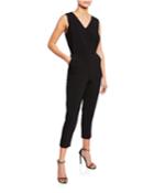 Lace Trim Overlay Tapered Jumpsuit