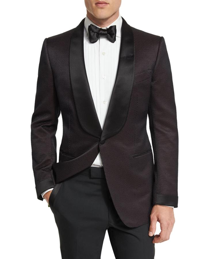 O'connor Shawl Collar Dinner Jacket, Brown/black
