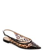 Leopard Slingback Pumps