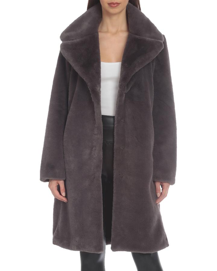 Long Faux-fur Bunny Coat