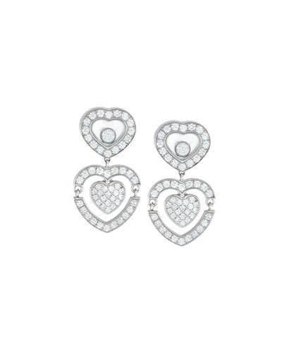 18k Happy Amore Double-drop Diamond Earrings