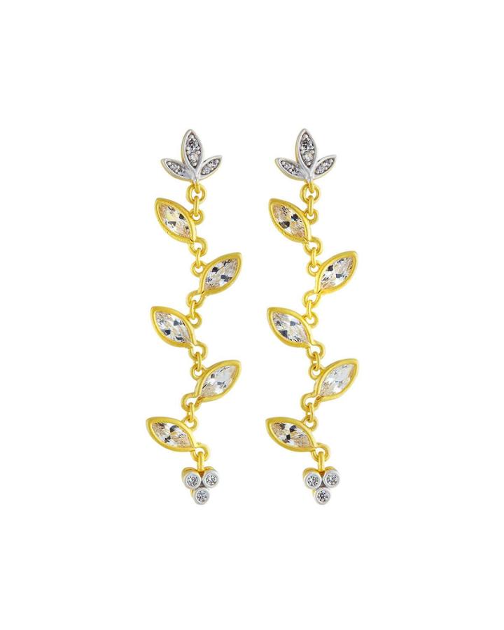 Fleur Bloom Linear Drop Earrings