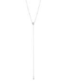18k White Gold Diamond Pear Y-necklace