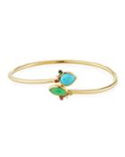 18k Prisma Dots Mixed-cut Flexible Tube Bangle In Portofino