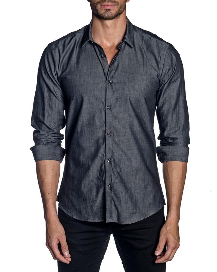 Men's Modern-fit Chambray Long-sleeve