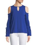 Cold-shoulder Bell-sleeve Tee
