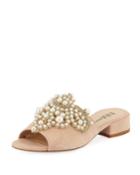 Delphinea Embellished Suede