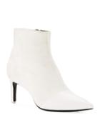 Beha Mixed Leather & Suede Zip Boots, White