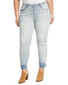 High-rise Tiered Ankle Skinny Jeans,
