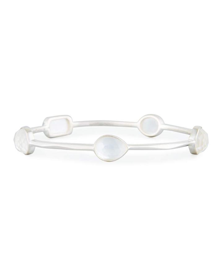 Rock Candy Five-stone Bangle, White