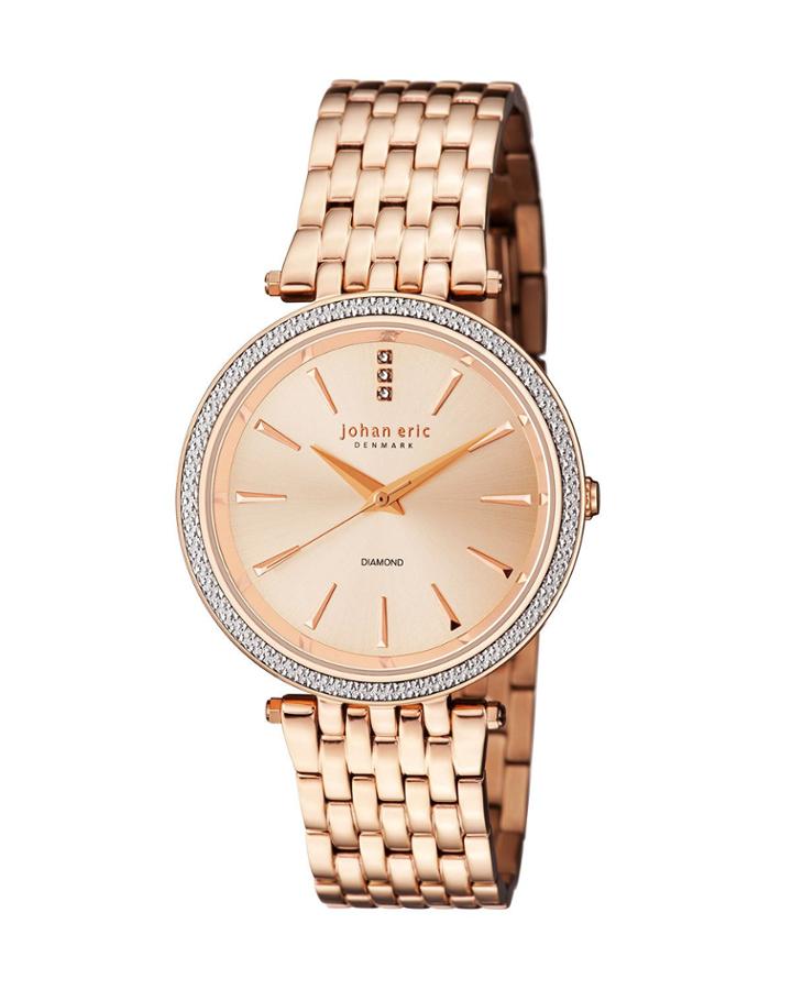 Fredericia Quartz Diamond Gold Stainless Steel Bracelet Watch