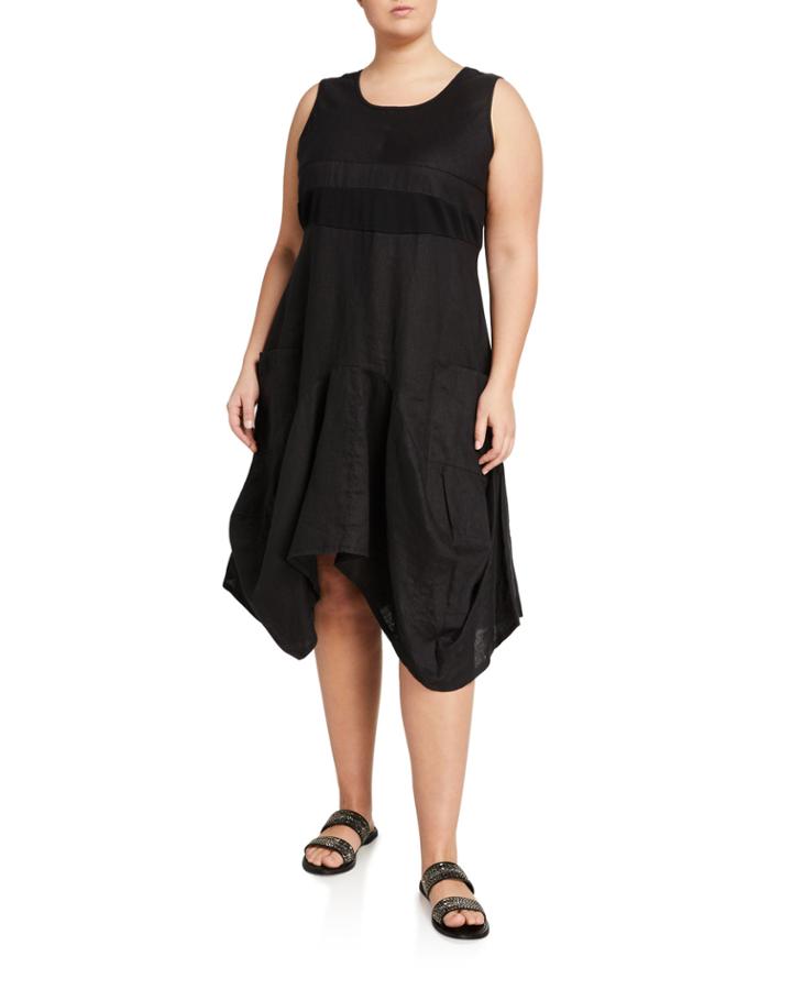 Plus Size Sleeveless Handkerchief