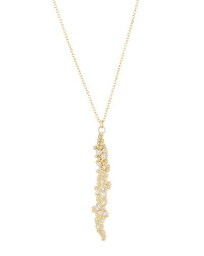 Sueno 18k Diamond & Sapphire Long Cluster Drop Necklace