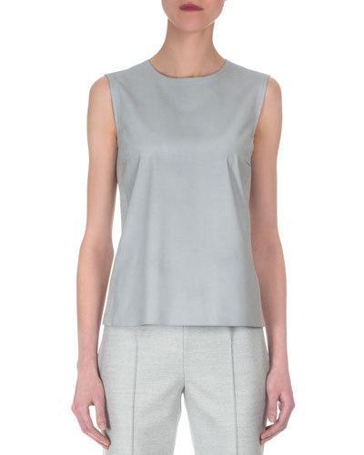 Napa Leather Paneled Combo Top