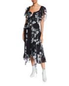 Asymmetrical Printed Silk