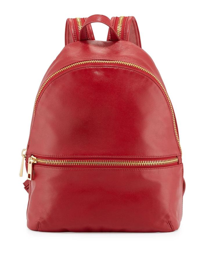 Via Spiga Estelle Leather Backpack, Red