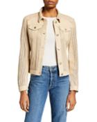 Washed Leather Perforated Jacket