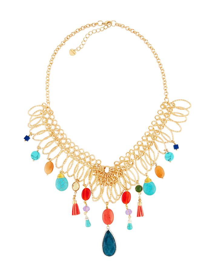 Multicolor Mixed Statement Necklace