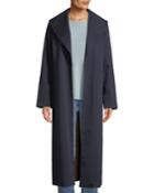 Wide-collar Twill Belted