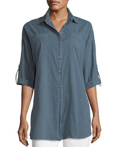Ashlie Cotton Twill Button-front
