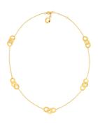18k Yellow Gold Oval Link Station Necklace