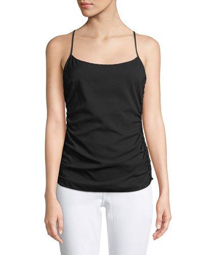 Ruched-side Stretch-silk Cami