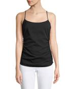 Ruched-side Stretch-silk Cami