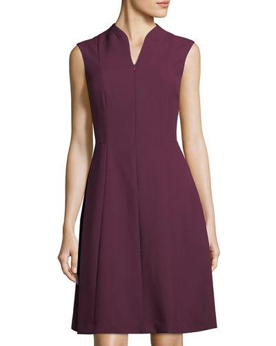 Cap-sleeve Fit-and-flare Dress