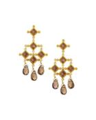 Venetian Smoky Topaz Chandelier Earrings