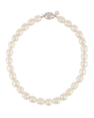 Manmade Pearl Beaded Necklace