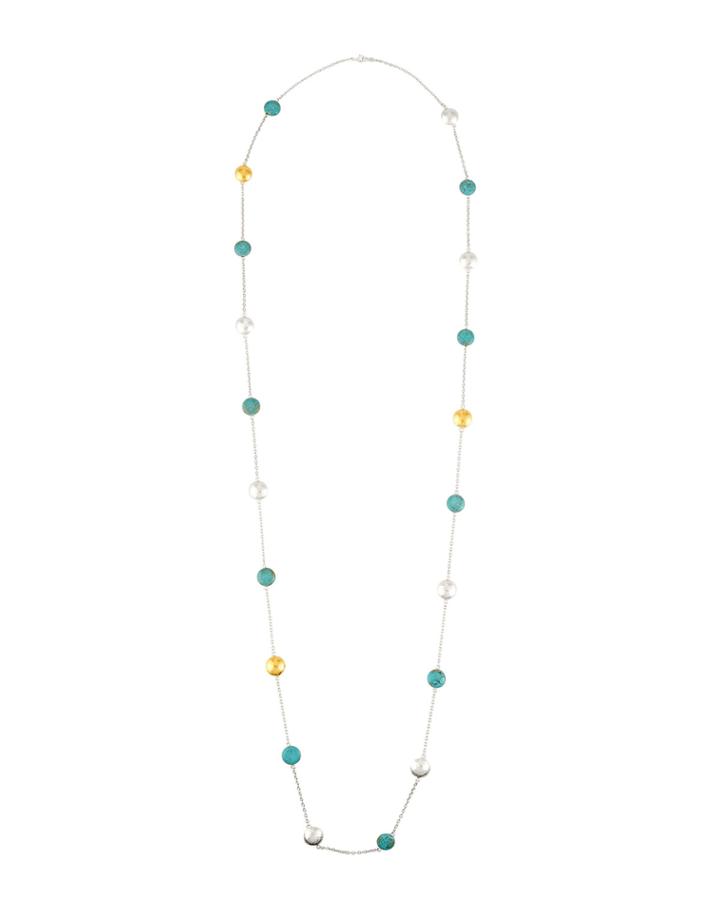 Limited Edition Extra-long Necklace, Turquoise