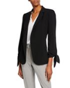 Bria Tie-cuff Open Front Blazer