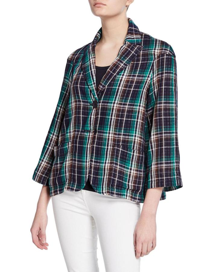 Plaid Boxy Jacket