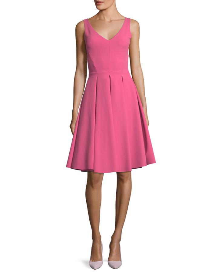 Corie V-neck Fit & Flare Sleeveless Cocktail Dress