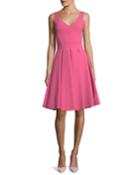 Corie V-neck Fit & Flare Sleeveless Cocktail Dress