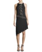 Mojave Desert Embellished Asymmetric Cocktail Dress
