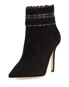 Dorsey Suede Bootie With Woven