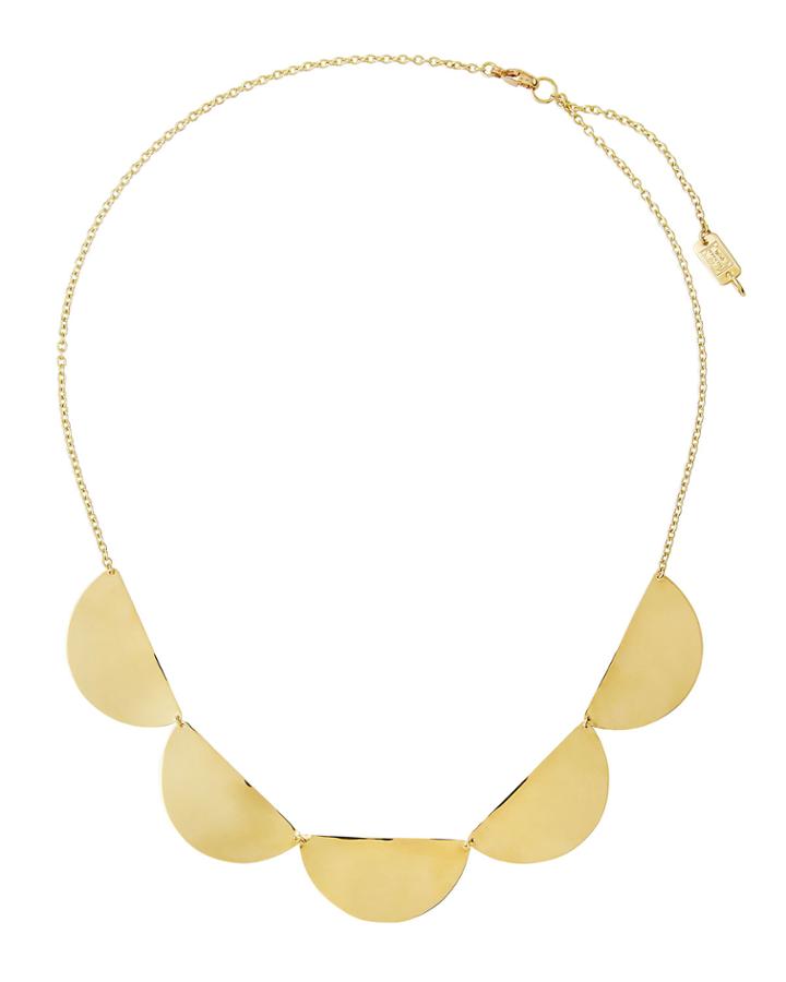 18k Classico Large Half-disc Necklace