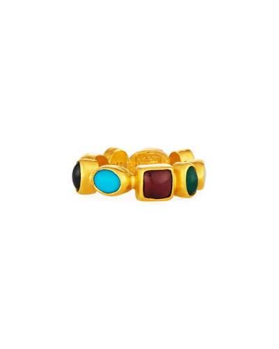 Rune 24k Mixed Gemstone Band Ring,