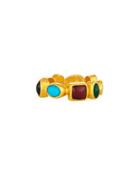 Rune 24k Mixed Gemstone Band Ring,