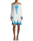 Long-sleeve Embroidered Linen