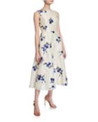 Floral Jacquard Boat-neck Full