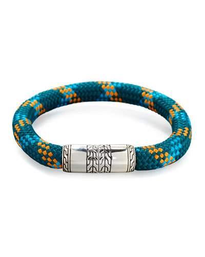 Men's Classic Chain Cord Bracelet, Green