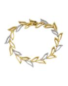 18k Yellow Gold Diamond-leaf Bracelet